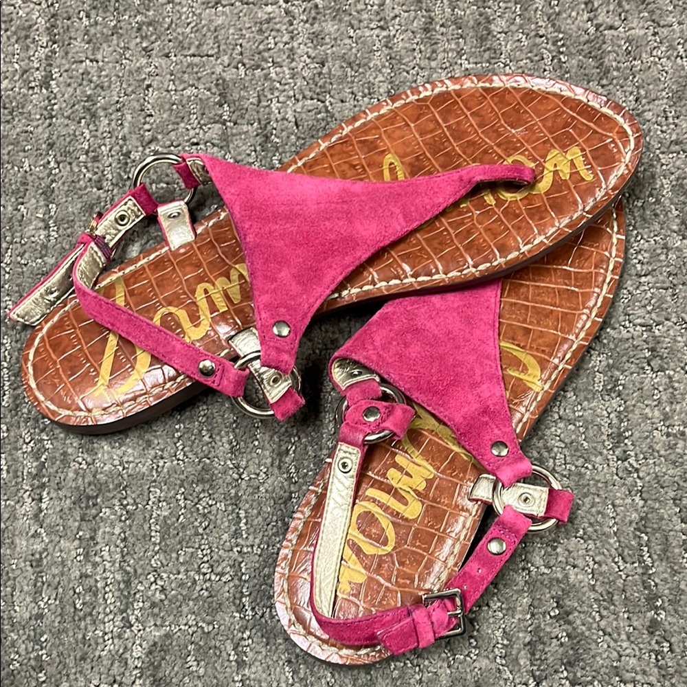 Sam Edelman Pink Suede Sandal